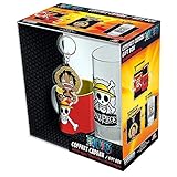 ABYstyle - One Piece - Coffre Cadeau Verre 29cl + Porte-clés + Mini Mug Luffy