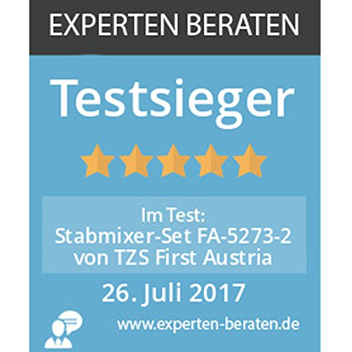 TZS First Austria – 600 Watt 3 in 1 Stabmixer Set mit Edelstahl Pürierstab | hitzebeständig | 4 Klingen | 2 Geschwindigkeitsstufen und Feinregler | 600 Watt Zerkleinerer und elektrischer Schneebesen - 9