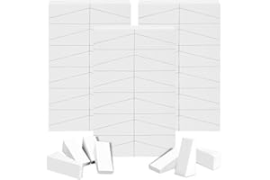 AUAUY 72 gąbki do makijażu, w kształcie klina, mini aplikator, kliny, bez lateksu, kosmetyczne, gąbki, do podkładu, płynnego kremu, mieszania zdobień paznokci, malowania twarzy, białe, 72 szt