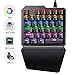 Price comparison product image One Handed Mechanical Gaming Keyboard - Matgo Blue Switches, RGB Backlit, 35 Keys, Quick Responsive Gaming Keypad with Wrist Rest USB Wired Half Keyboard for Xbox One/PS4/PC/Mac/Laptop Gamer