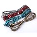 Produktbild Interesting® Typ C/USB C doppelt rechtwinkliges Nylon-geflochtenes Schnur-Daten-Sync und 2A-Schnellladung für Android Samsung (3m / 4er Pack/Schwarz + Silber + Gold + Rot)