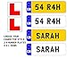 Price comparison product image 2X L Plates and 2X Personalised Kid's GB Number Plate for Childs Ride ON CAR, Jeep, Truck Plates