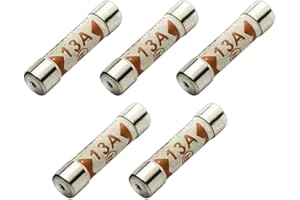 13A Plug Fuse Pack DEALONIC® 5 × BS1362 Ceramic 13amp Fuses for UK Mains Plugs & Fused Spurs Household Domestic 3 Pin Plug Fuse Replacements 13 Amp Cartidge for UK Main Electrical Appliances