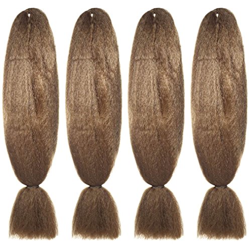 Juego de 4 trenzas American Dream en fibra kanekalón, tamaño jumbo, para extensiones capilares, rastas o estilos vanguardistas, rubio