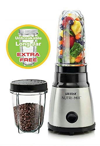 Lee Star 400 Watts Stainless Steel Nutri-Mix (LE-809) with Extra Free Unbreakable Long jar