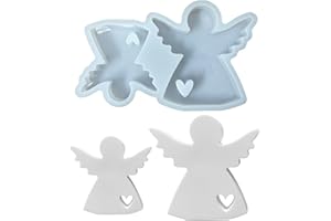‎FZQBEY Silikonform Engel, Silikon Gießform Engel, Kerzen Silikonform 3D Engel Silikon Kerzenform, Silikonformen Gießformen Engel Kerzenformen zum Gießen, Kerzen Formen Silikon Engel für Kerzen, Seife (A)