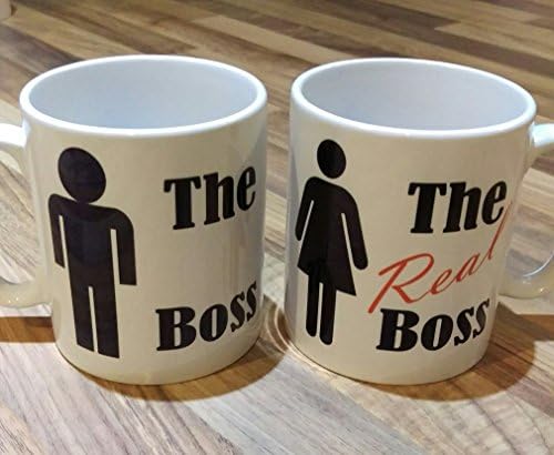 The Boss & The Real Boss His & Hers Mug Set - Ideal Valentines Gift