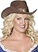Produktbild Fever Wilder Westen Cowboy-Hut Braun Filz mit goldenem Stern verziert, One Size