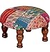 Theshopy Wooden Stool With Upholstery Size:-12"x12"x6" #A627 RS.1843.00