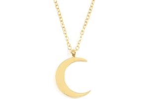 Happiness Boutique Femmes Collier Demi Lune Couleur Or | Collier Pendentif Délicat Croissant de Lune