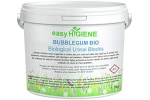 EASY HYGIENE Bubblegum BIO Urinal Channel Blocks Cubes Gents Washroom Blue Trough Deodoriser