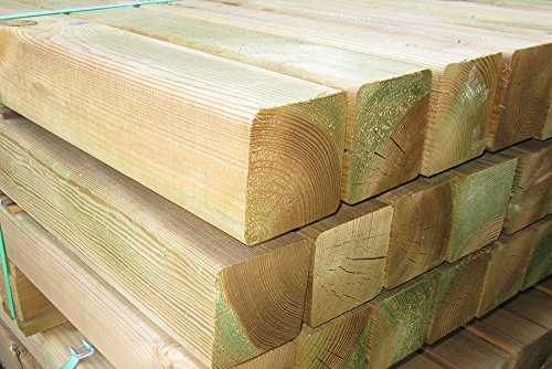 10 Stück Holzpfosten 9×9 cm Länge 300 cm Kantholz-Pfosten mit Kopf gekappt - 2