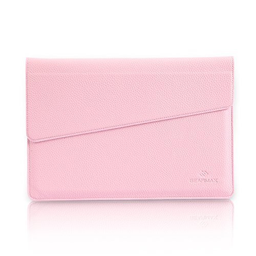 Macbook15.4 Zoll Laptop Case, TechCode Luxus Mikrofaser Leder Laptop Tasche Eine Hohe Qualität und Geringes Gewicht Case für das Neues Apple Macbook 15 - 15.4 Zoll (15-15.4 zoll, Rosa)