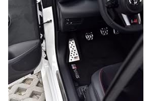 AUTOCOVR Repose Pieds en Acier pour GR Yaris IV | 1 Pièce Inox Pédalier Pédales Argent Marchepied Inoxydable XP210 Accessoires Brossé