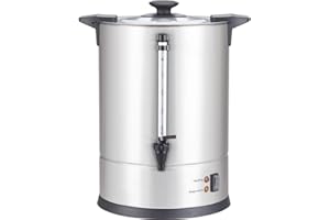 LOUIS TELLIER - Percolateur à café professionnel - Capacité 10 L - 75 tasses - INOX - Filtre en inox - Robinet anti-gouttes