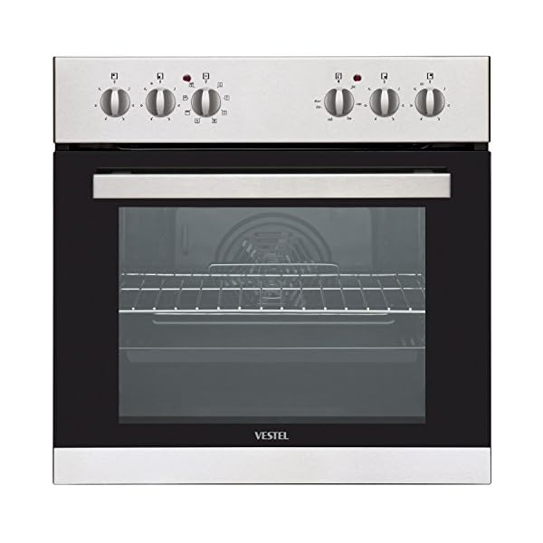 Vestel VEHS2KB Multi 22 Edelstahl Einbauherd-Set inkl. Glaskeramik-Kochfeld mit Zweikreis- und Bräterzone, EEK: A – Bild 3