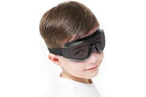 MOVNUOCA Schutzbrille Kinder für Nerf Spielen Stoßfest Gläser Beschlagfrei Verstellbarer Riemen Passform für 5-12 Jahre