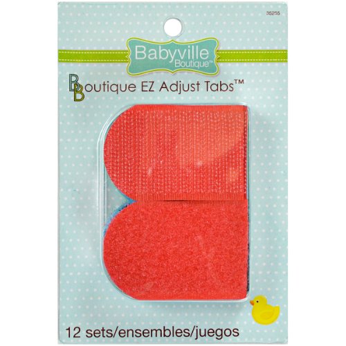 DritzBabyville Boutique 12 Count EZ Adjust Die Cut Tabs, Primary Colors, Acrylic, Multicolour, 14.22x8.89x2.79 cm