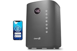 Humidificador con esterilización UVC, ionizador y aromaterapia. - Clean Air Optima CA-605 Smart Top Filling - Humidificación máx. 480 ml/h. Para habitaciones de hasta 65 m²/160 m³ (titanio)