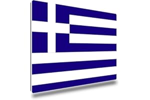 ‎TRIOSK TRIOSK Kühlschrankmagnete Länderflaggen Magnet Flagge Griechenland Länder Reise Souvenir Geschenk für Reiselustige Frauen Männer Weltenbummler Kühlschrank stark eckig groß 85x55 mm