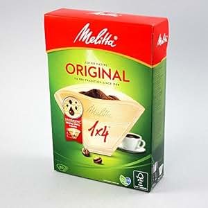 Filtres à Café Melitta 1x4 - Lot De 80 Avec Détartrant - Pour Cafetière Filtre, Blanc, Biodégradables