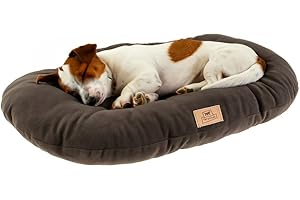 Ferplast Panier Chien Coussin pour Chiens, Lavable, Tapis pour Niches et Voitures, en Micropolaire avec Rembourrage Doux, 78 x 50 cm. Gris