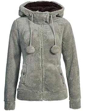 Urban Surface Damen Fleecejacke mit Öhrchen und Kapuze
