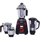 Wonderchef Platinum 750W Mixer Grinder | 4 Stainless Steel Jars with Fruit Filter Jar | Powerful 750W motor | 3-Speed & Pulse