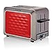 Produktbild Rot 2-Scheiben Toaster mit Breiter Steckplatz, für kleine und große Brotscheiben, Bagels 850 Watt