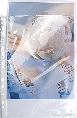 Exacompta - Réf 5900E - Un Paquet de 100 Pochettes Perforées Polypro Lisse A4 9/100ème Ouverture par le Haut