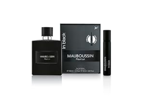 Mauboussin - Per Lui In Black 100 ml + 20 ml (Travel Spray) - Eau de Parfum Homme - Fragranza legnosa e orientale