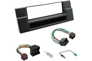 Sound-way - Kit de Montage Autoradio, Façade Cadre de Radio 1 DIN, Adaptateur Compatible avec BMW 5 Series (E39) 1995-2003 X5 (E53) 1999-2006