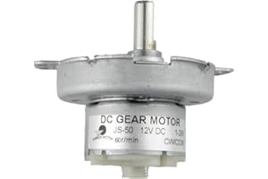 CHANCS JS-50 DC Gear Motor 60RPM Albero D Motore sincrono in Metallo Esterno Riduttore Riduttore