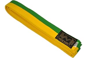 ‎TEKKA BUDO TEKKA BUDO Kampfsport Gürtel mittig geteilt 2-farbig - Budogürtel halb halb gestreift, Karate, Judo, Taekwondo, Ju-Jutsu - Länge 220 bis 330 cm