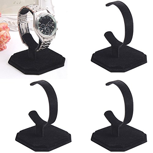 3 Stück C-Type Schwarzem Samt Watch Armband Display Stand Halter Organizer - 5