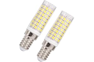 ZSZT Lampadine per cappa cucina LED E14 8W, Equivaleni a 75W Bianco Freddo 6000K AC220-240V Piccola vite di Edison, compatte nelle dimensioni, 2 Pezzi