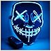 Produktbild Iindes Halloween Maske LED Light -3 Blitzmodi Cosplay Maske Purge Mask für Halloween Fashing Karneval Party Kostüm (Blau)