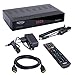 Produktbild HB DIGITAL DVB-T/T2 SET: Xoro HRT 8770 TWIN DVB-T/T2 PVR Receiver + HDMI Kabel mit Ethernet Funktion und vergoldeten Anschlüssen + KFZ Adapter Zigarettenanzünder-Netzteil für Camping, Auto, etc. (Full HD, HEVC/H.265, HDTV, HDMI, USB 2.0 DVBT DVBT2 DVB-T2)