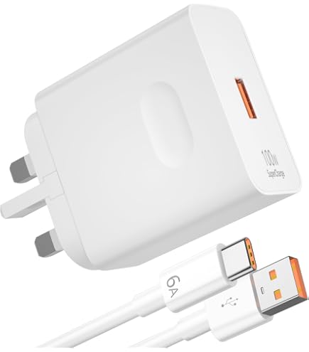 100W SuperCharge Sneloplader Voor Honor & Huawei – Met 6A USB-C Kabel (1m) – Ondersteunt 100W, 88W, 66W, 40W, 22,5W – Voor Magic, Pura, Mate, Pad-serie