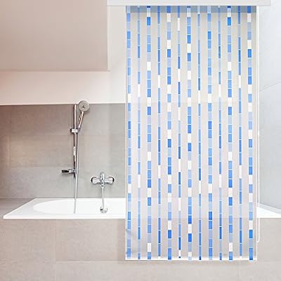 casa pura Store de douche casa pura® Mosaic imperméable | 4 tailles | antibactérien, sans plastifiants, écologique | fixation au plafond | 100x240cm