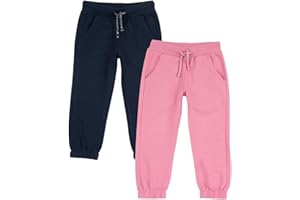 Chicco, Lot de 2 Pantalons Longs pour Filles 100% en Pur Coton, Designed in Italy