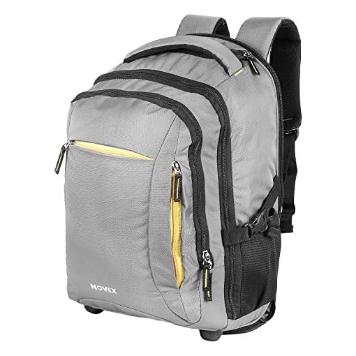 NOVEX Pacific 35 Litre Water Resistant Laptop Trolley Bags for Travel with 3 Compartments 15.6" Roller Case for Office Travel Bag for Men & Women | 2 Wheels Trolley Backpack Laptop - Image 3