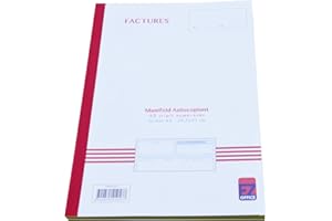 Manifold Factures avec mention de TVA Tripli A4 Taille: 210 x 297 mm / 21 x 29,7 cm Foliotage 50 feuillets Tripli autocopiants EZ Office