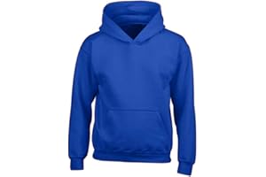 Urban Road Kids Heavy Blend Plain Hoody Hooded Sweatshirt Top for Boys & Girls