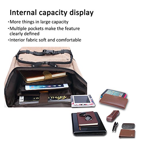 FANDARE Rucksäcke Laptop Freizeit Wanderrucksäcke 17“ Zoll Damen Herren Schulrucksack Schulranzen Reisen Leicht Wasserdicht Nylon - 5