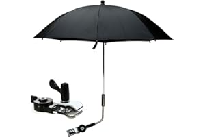 CarPlusStudio Sonnenschirm Ombrelle Universelle pour Poussette 72 cm - Protection UV 50+ avec Pince Réglable 360° et Toile Imperméable