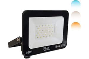 NOVA ELECTRICITY Proyector LED 30W IP65 para Exterior - Foco Luz Neutra 4000K, Aplique de Pared Impermeable para Jardín y Farolas - Iluminación Segura y Duradera