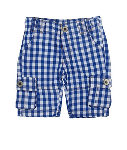 Steiff Baby-Boys Skaterhose 6513505 Checkered Shorts, Blue (Nautical Blue Blue 3009), 0-3 Months (Manufacturer size: 62)