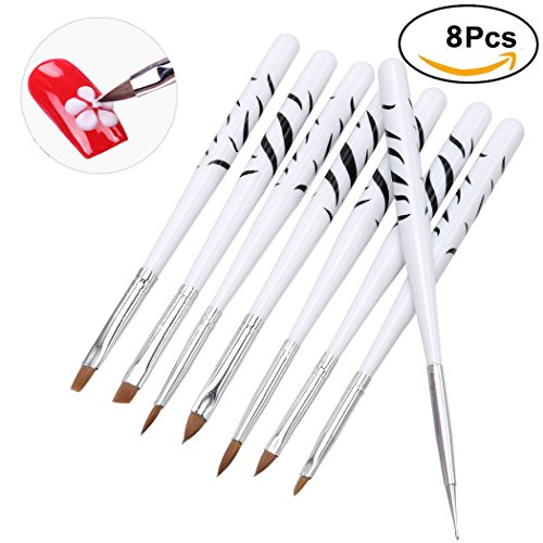 Nail Art Dotting Brushes,UV Gel Carving Designing Drawing Painting Detailing Embossing Liquid Powder DIY Brushes Kit