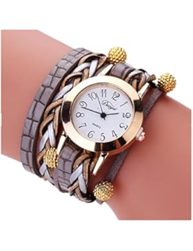 Ouneed® Uhren, Damen glitzer Bling Diamond Band Winding Analog Quartz Movement Wrist Watch
